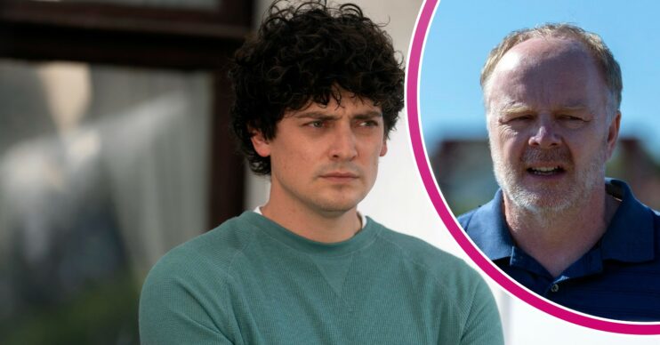 Ryan looking concerned and Ed looking worried in The Catch