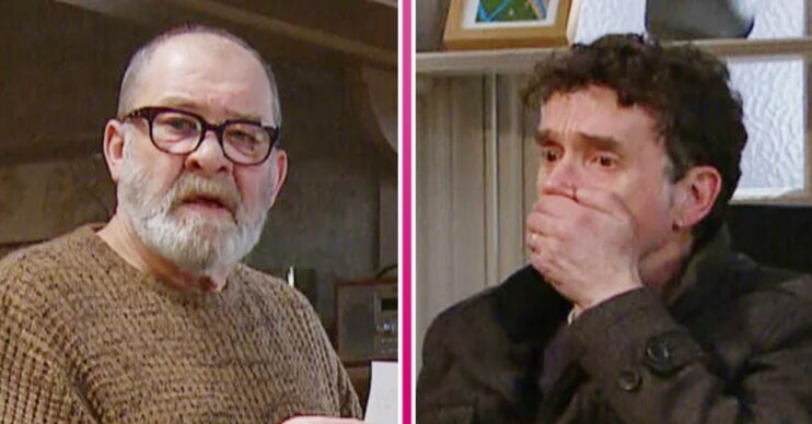Is Emmerdale on tonight: Bear and Marlon looking shocked comp image