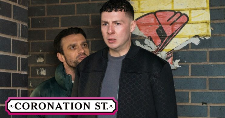 Damon threatens Jacob in the ginnel