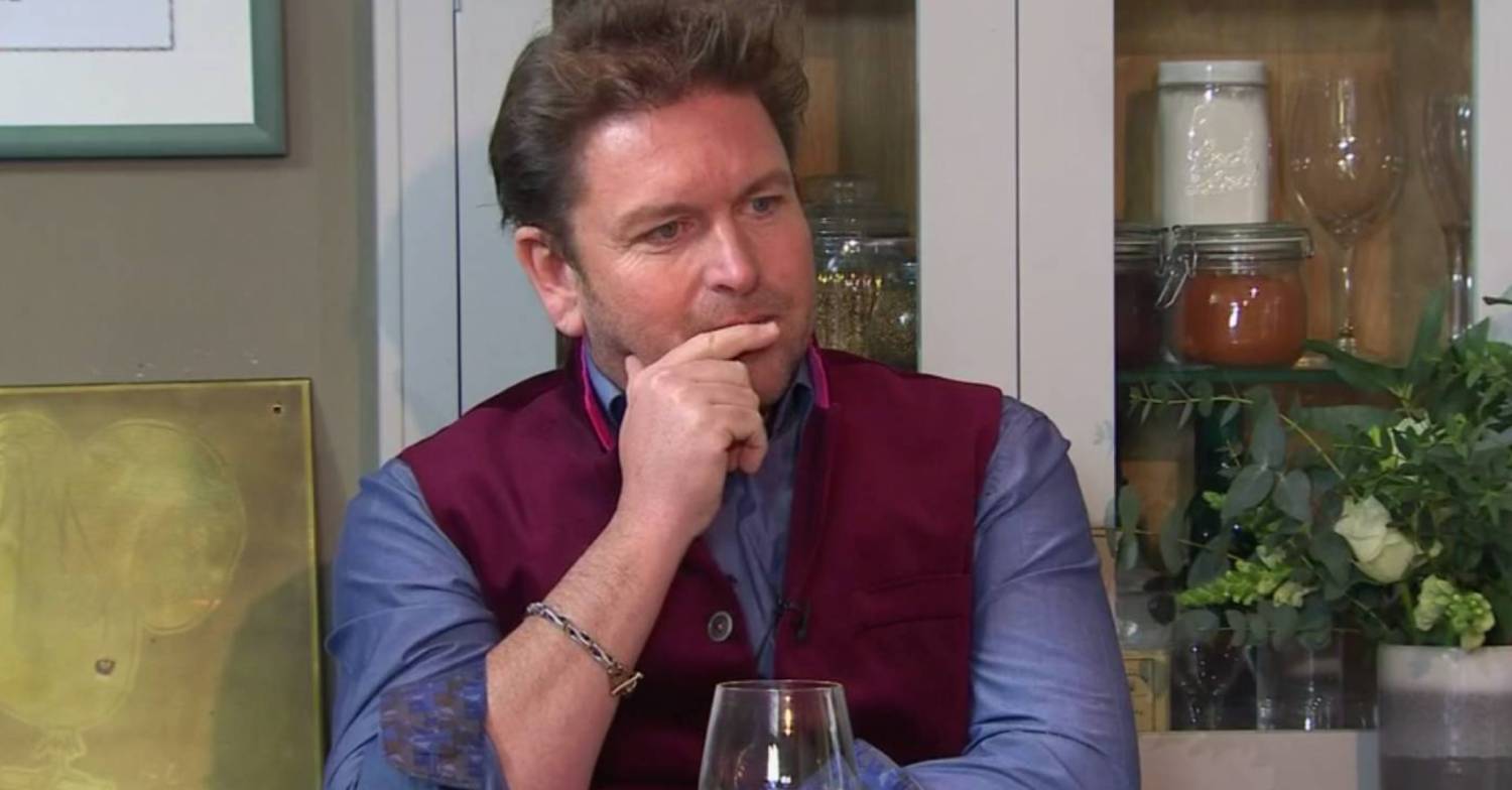 James Martin considers with his finger on his chin