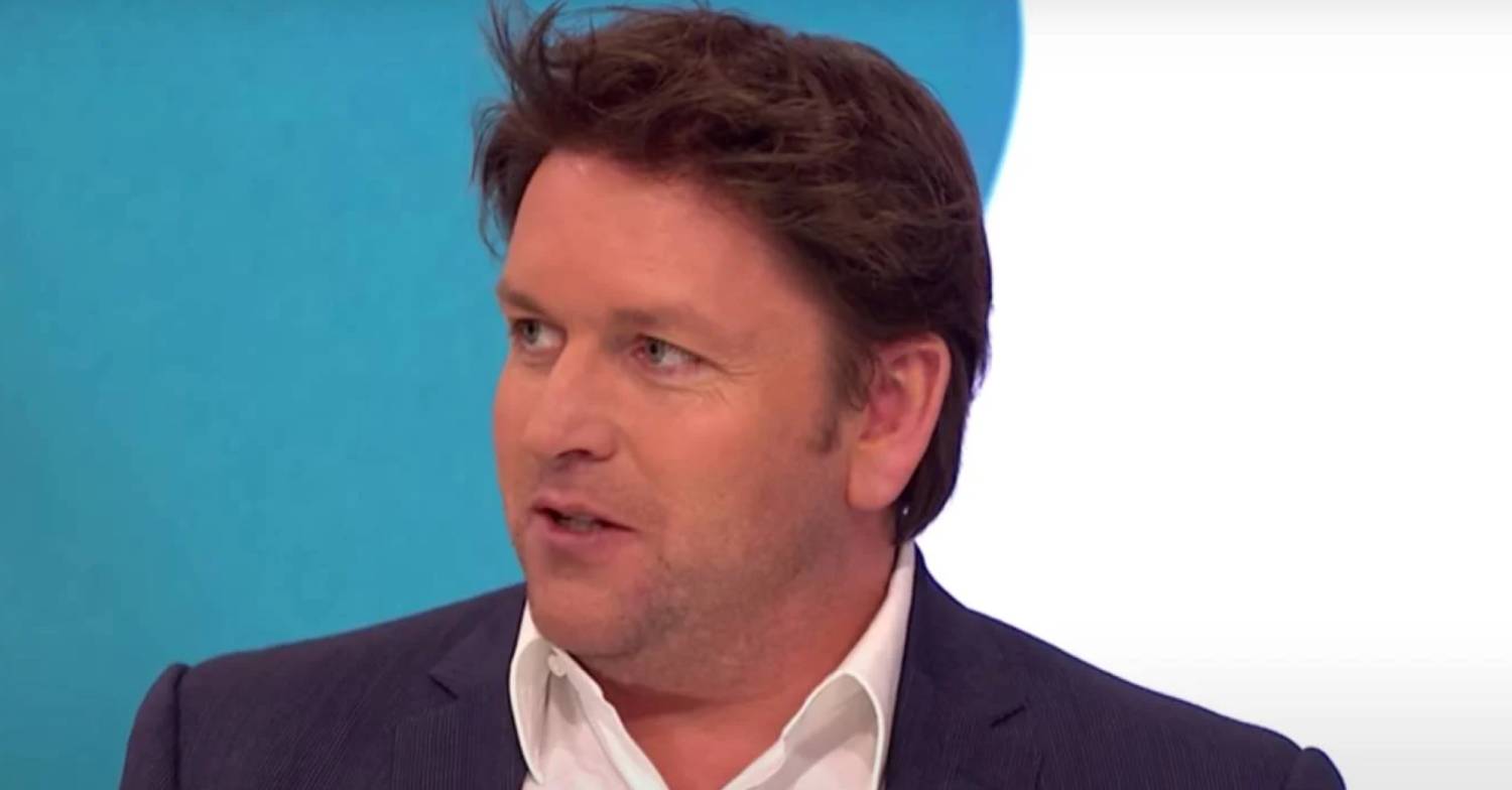 James Martin looks to hid right during a Loose Women appearance (Credit: YouTube)