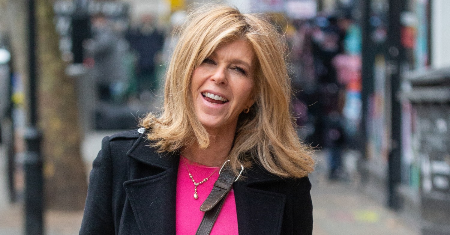 Kate Garraway wearing a pink dress
