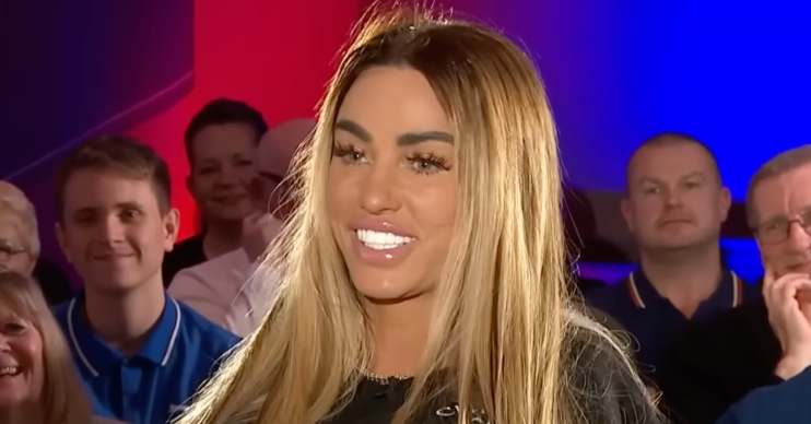 Katie Price smiling during an interview
