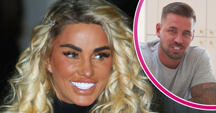 Katie Price and Carl Woods smiling