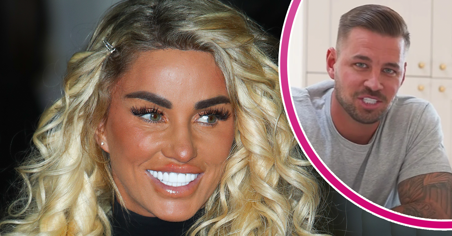 Katie Price and Carl Woods smiling