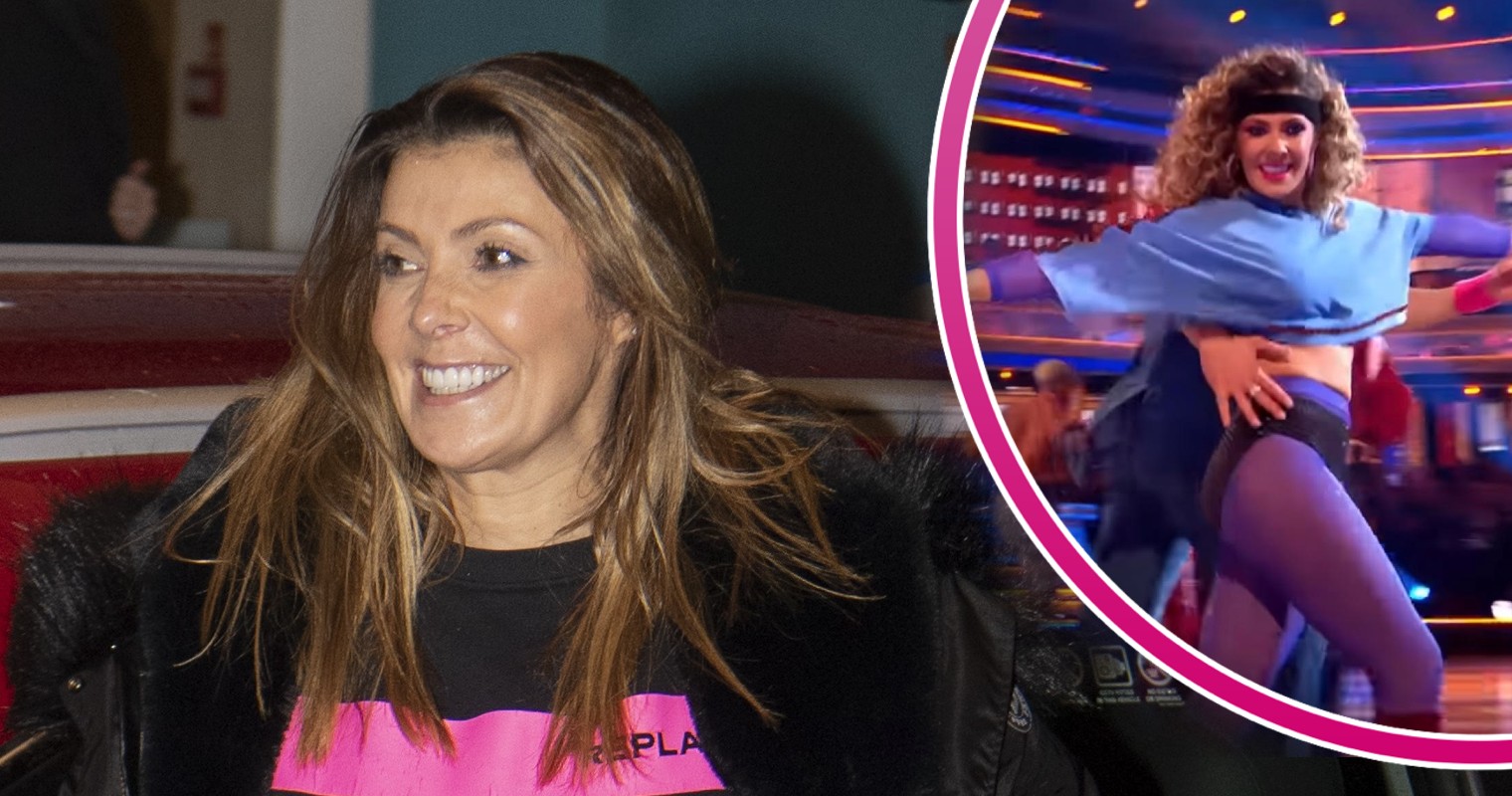 Kym Marsh smiling and dancing on Strictly
