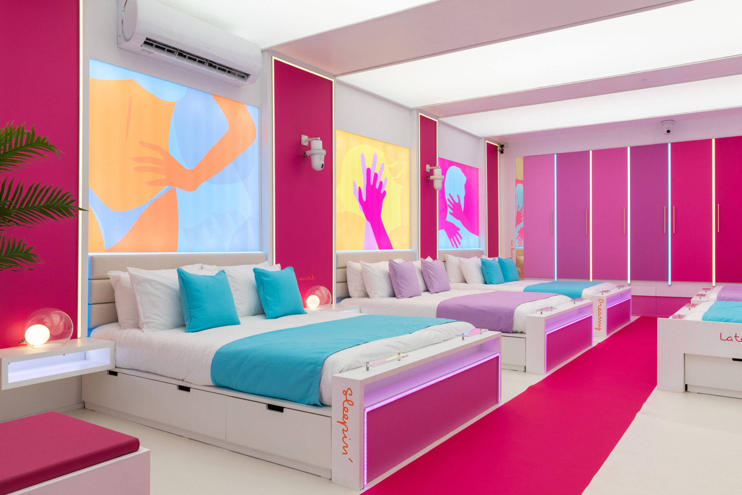 The main bedroom in the Love Island villa 2023