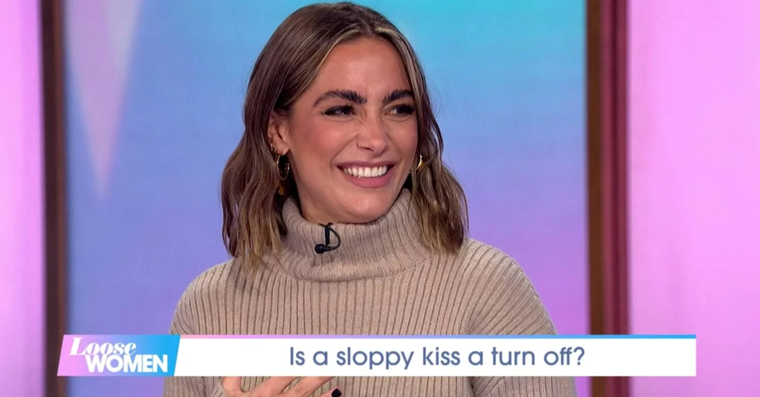Frankie Bridge smiling on Loose Women