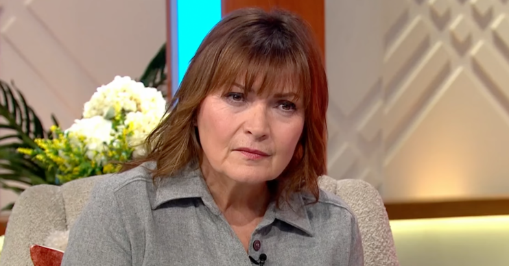 Lorraine Kelly presenting her show on ITV