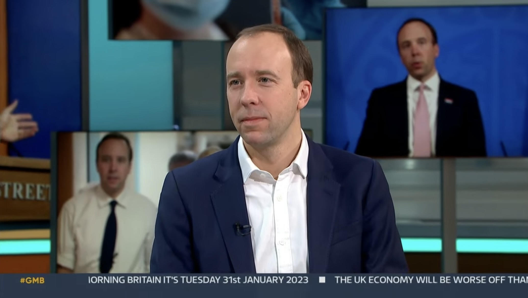 Matt Hancock talks to Susanna Reid on GMB