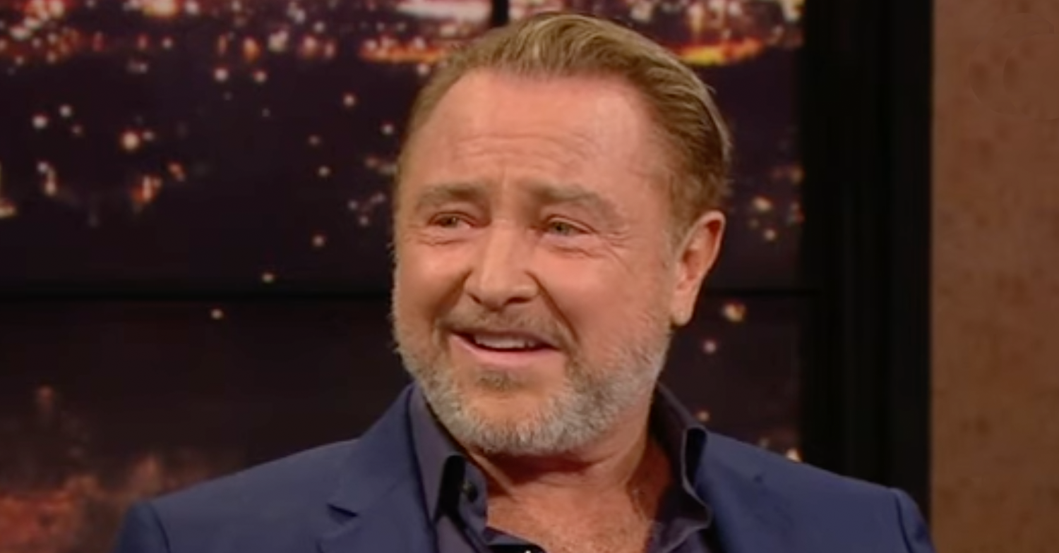 Michael Flatley smiling on TV