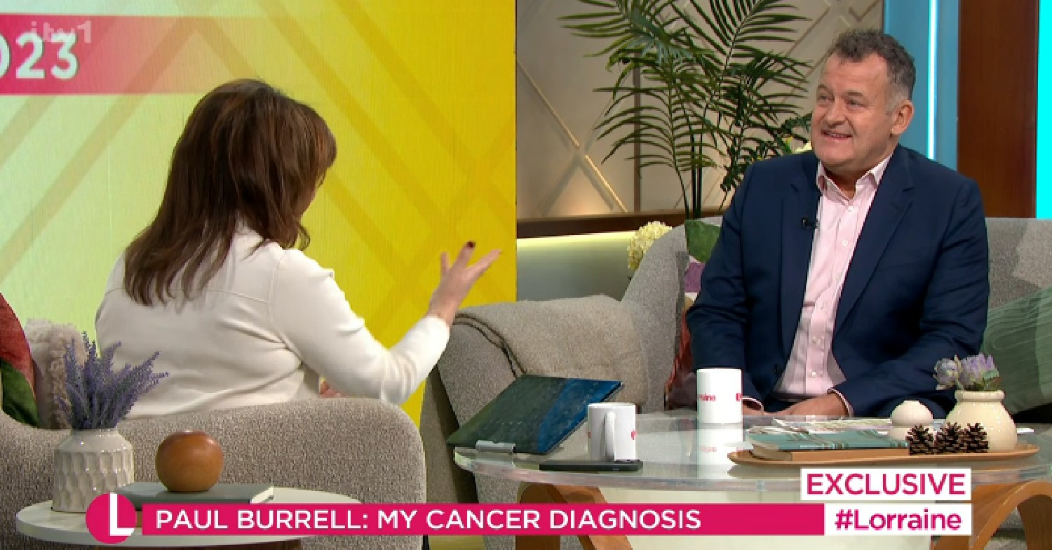 Paul Burrell speaking to Lorraine Kelly about cancer diagnosis