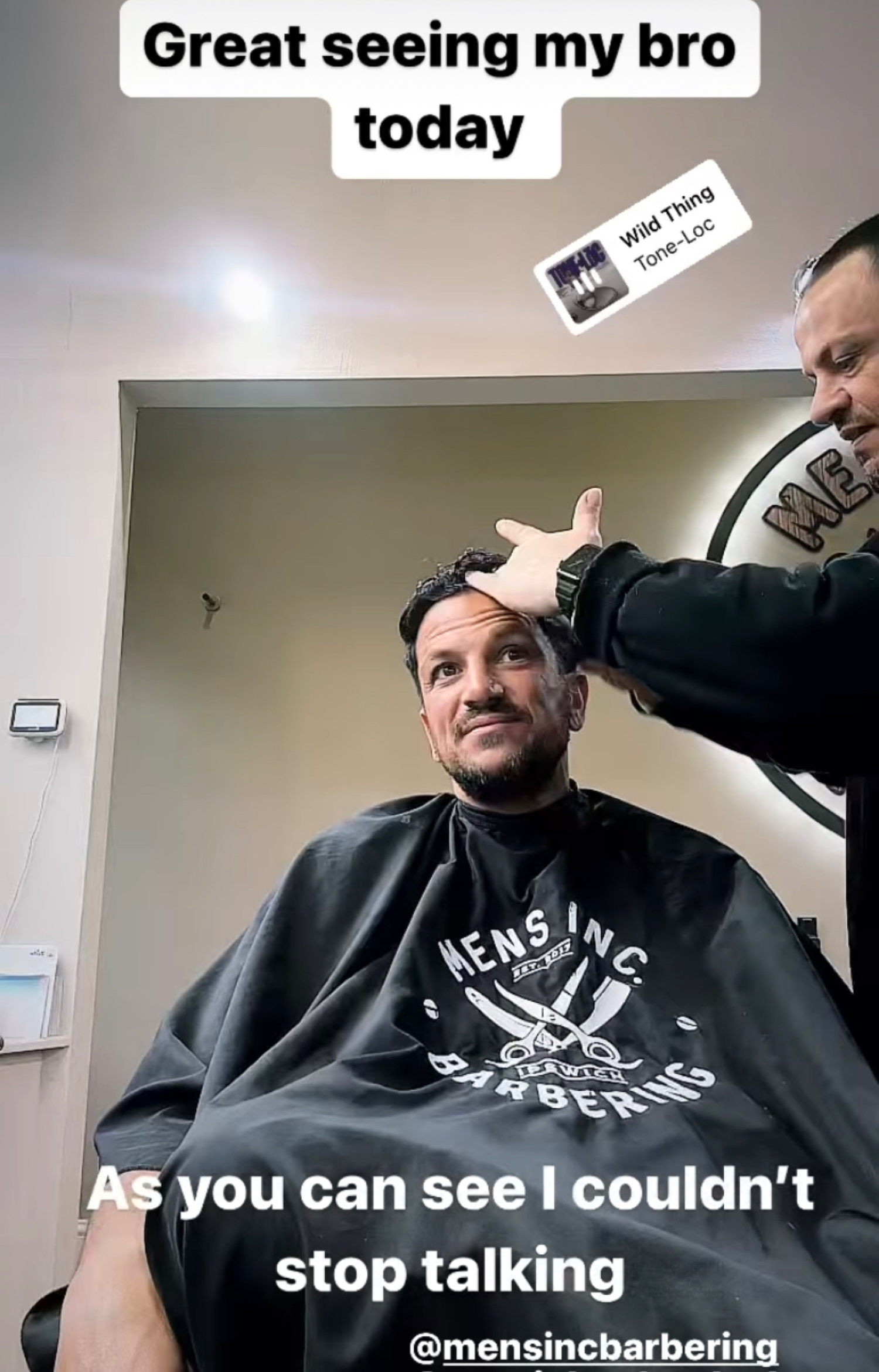 Peter Andre and brother on Instagram