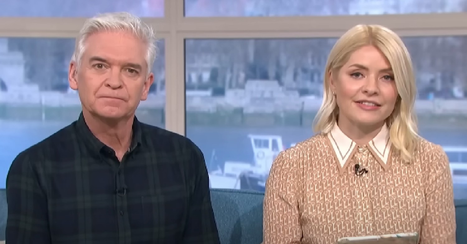 Phillip Schofield and Holly Willoughby looking toward camera on This Morning