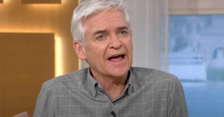 Phillip Schofield with his mouth open on This Morning today
