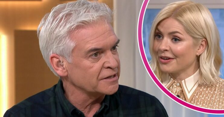 Phillip Schofield and Holly Willoughby look serious on This Morning