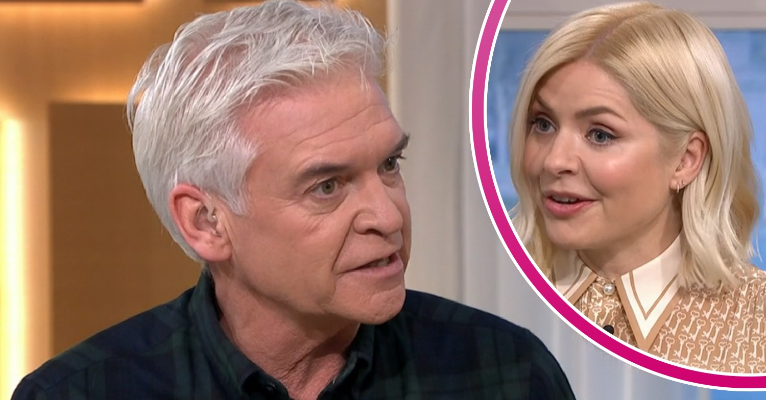 Phillip Schofield and Holly Willoughby look serious on This Morning