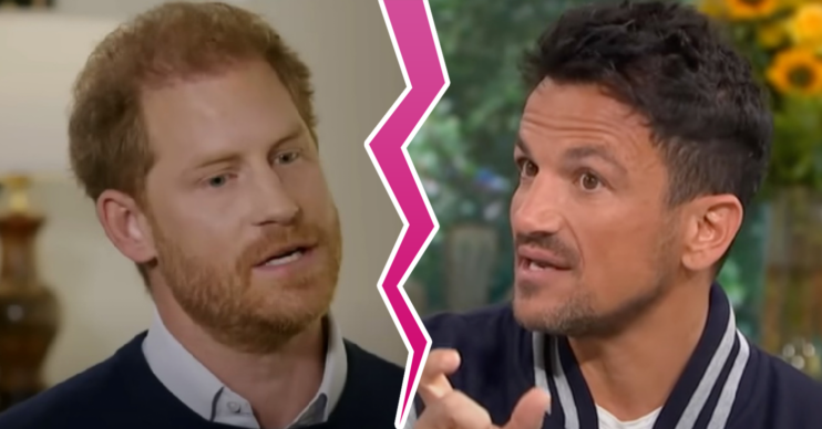 Prince Harry and Peter Andre separated by a split