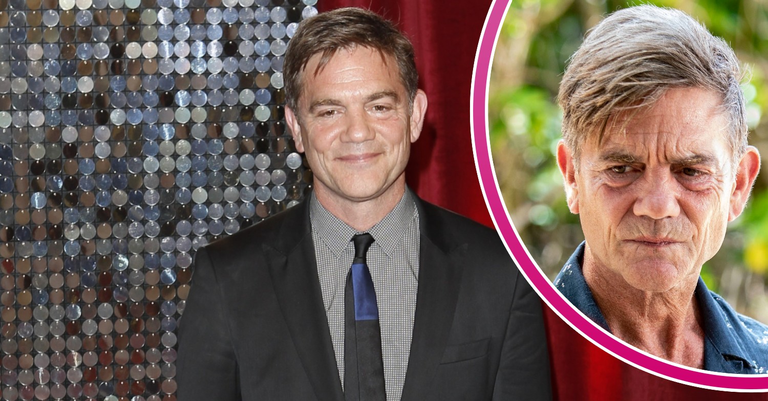 John Michie smiling on the red carpet and concentrating in Death in Paradise