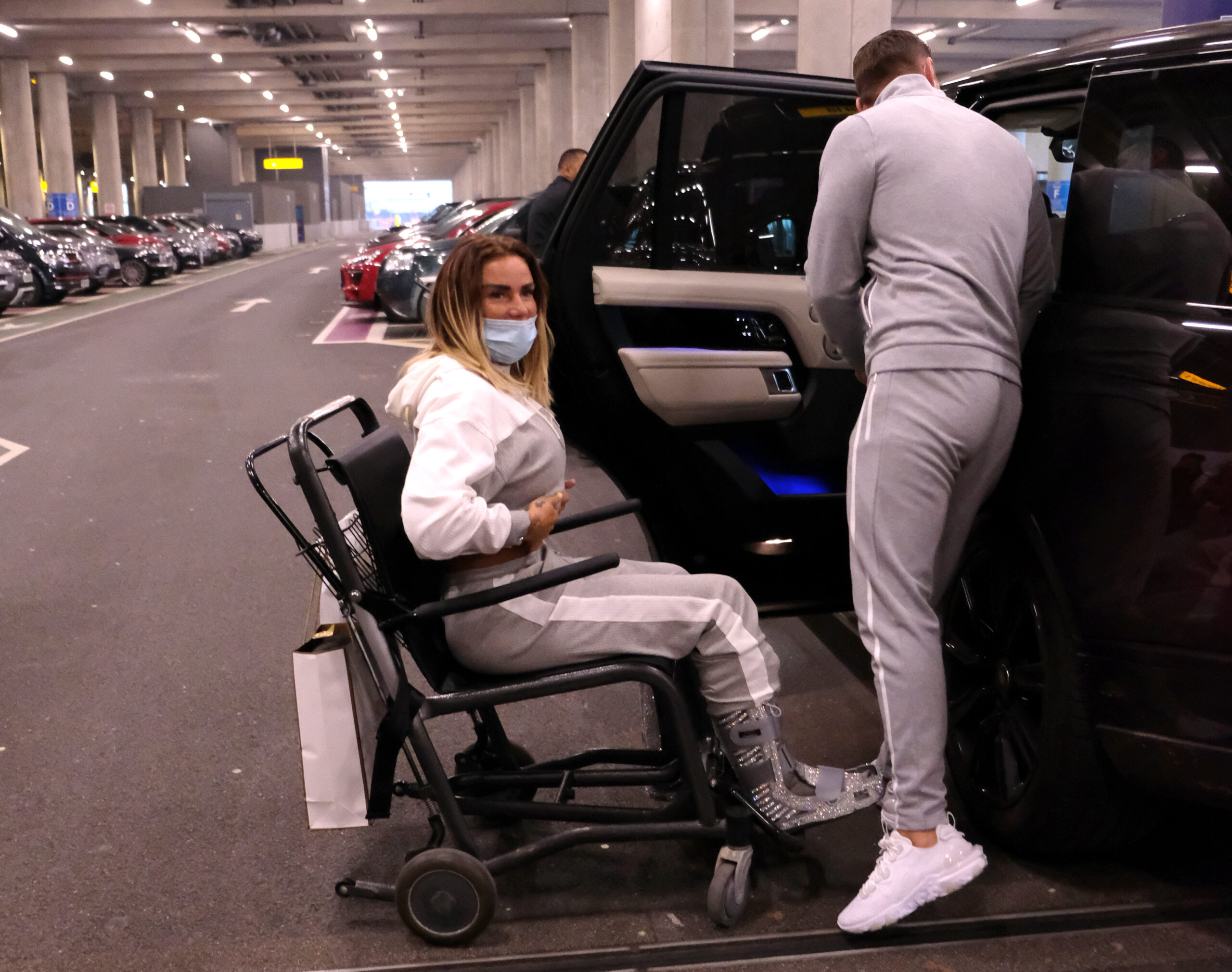 Katie Price in wheelchair