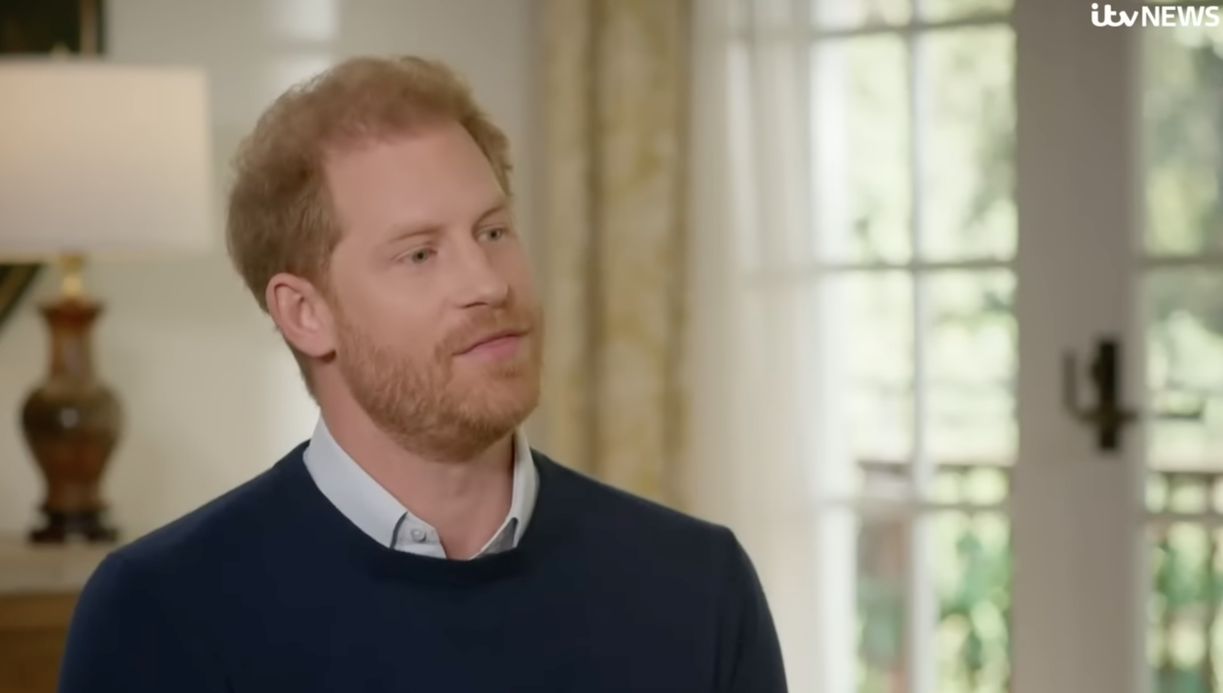 Prince Harry being interviewed on ITV