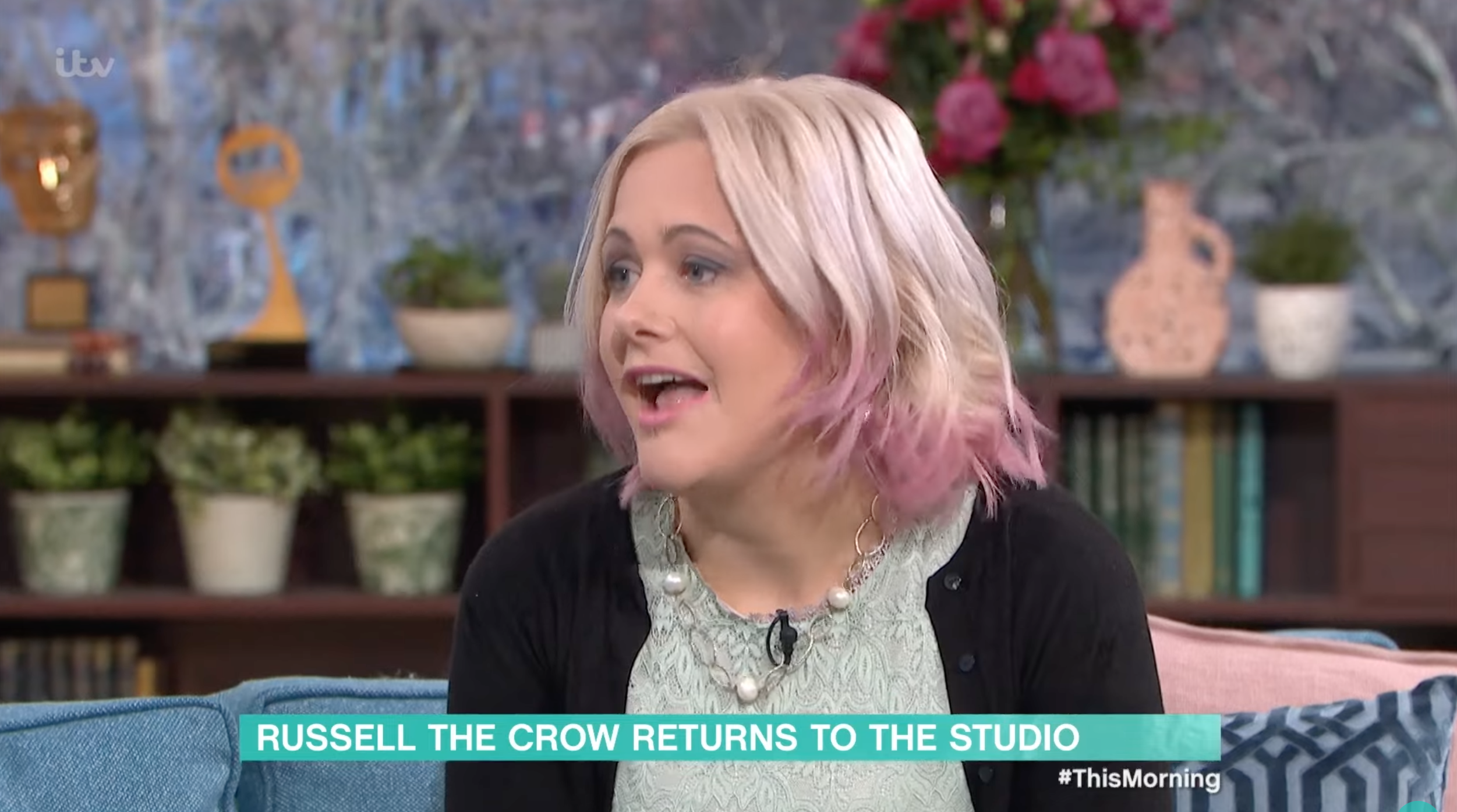 Helen appeared on This Morning with her crow