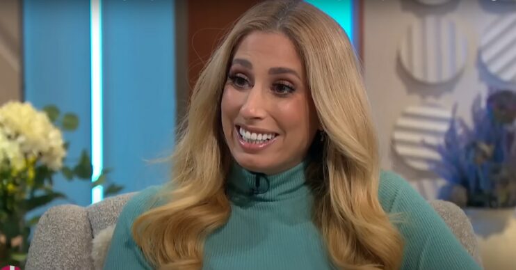 Stacey Solomon smiling on Lorraine