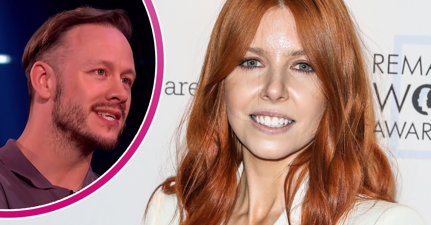 Stacey Dooley smiles, Kevin Clifton looks excited