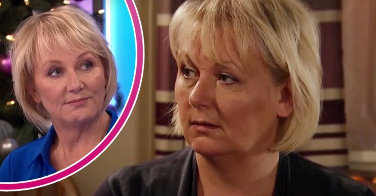 Sue Cleaver pictured on Loose Women and as Eileen in Coronation Street