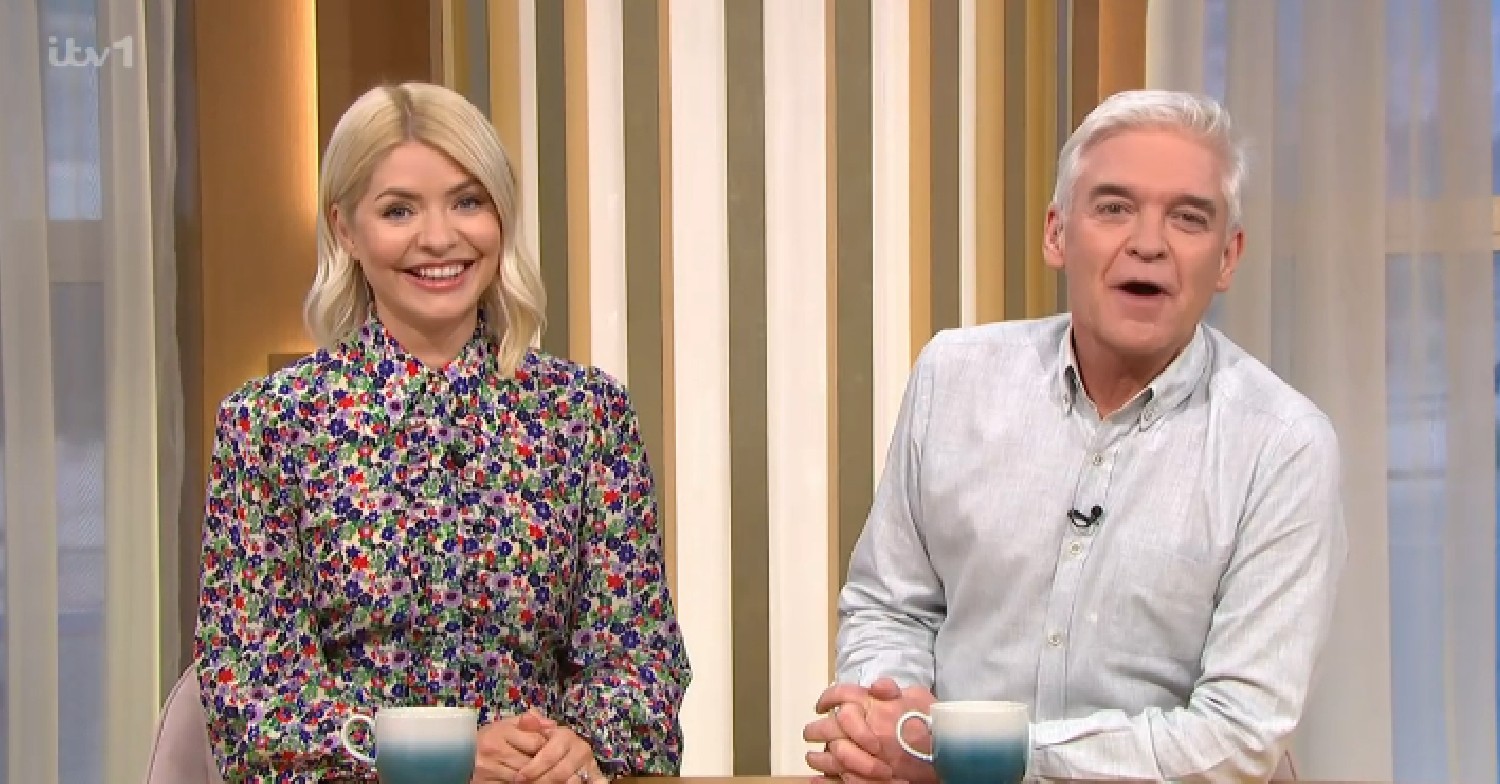 Holly Willoughby, with new hair, on This Morning with Phillip Schofield