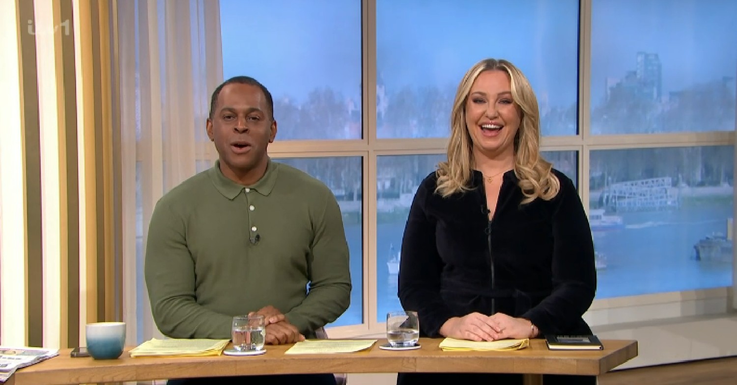 Andi Peters and Josie Gibson smiling on This Morning