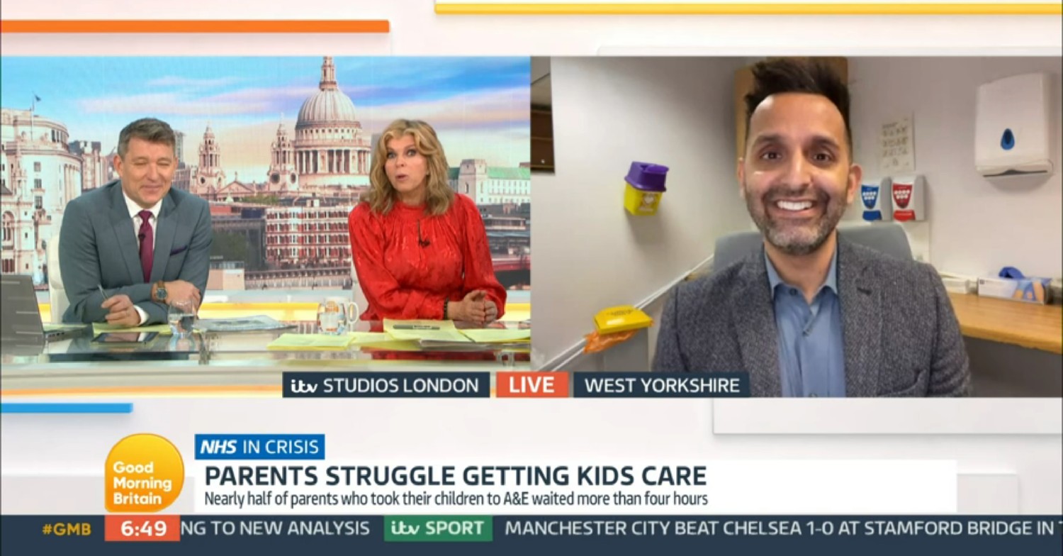 Ben Shephard and Kate Garraway speaking to Dr Amir Khan on GMB today 