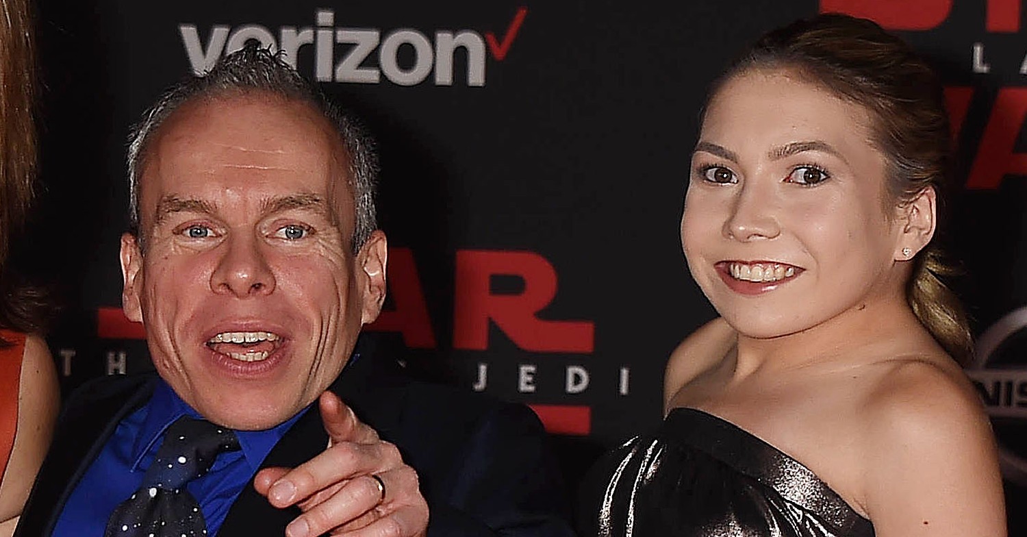 Warwick Davis and his daughter Annabelle 
