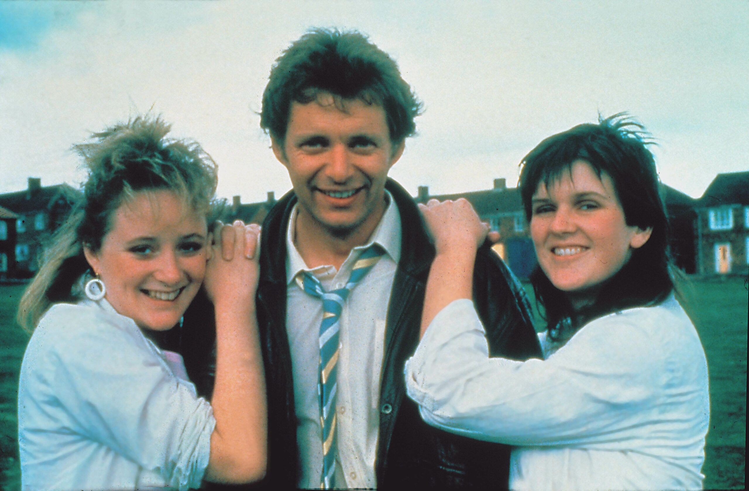 Michelle Holmes, George Costigan and Siobhan Finneran pose for Rita, Sue and Bob Too