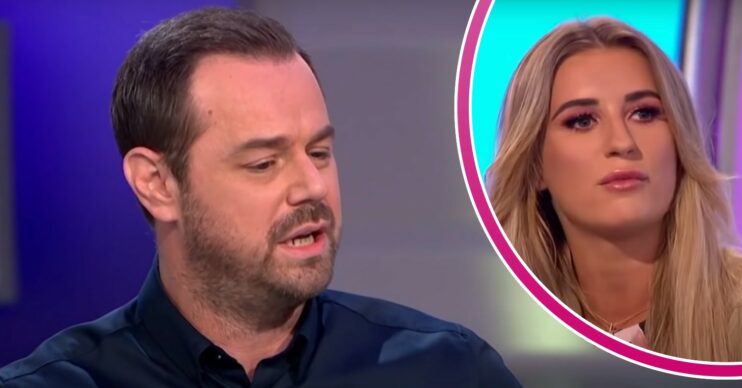 Danny Dyer looking angry, his daughter Dani Dyer