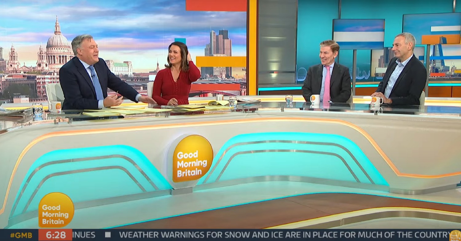 Ed Balls, Susanna Reid, Kevin Maguire, Andrew Pierce on GMB today 