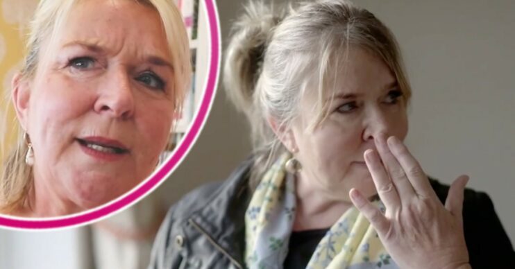 Fern Britton bursting into tears during an episode of her Channel 5show