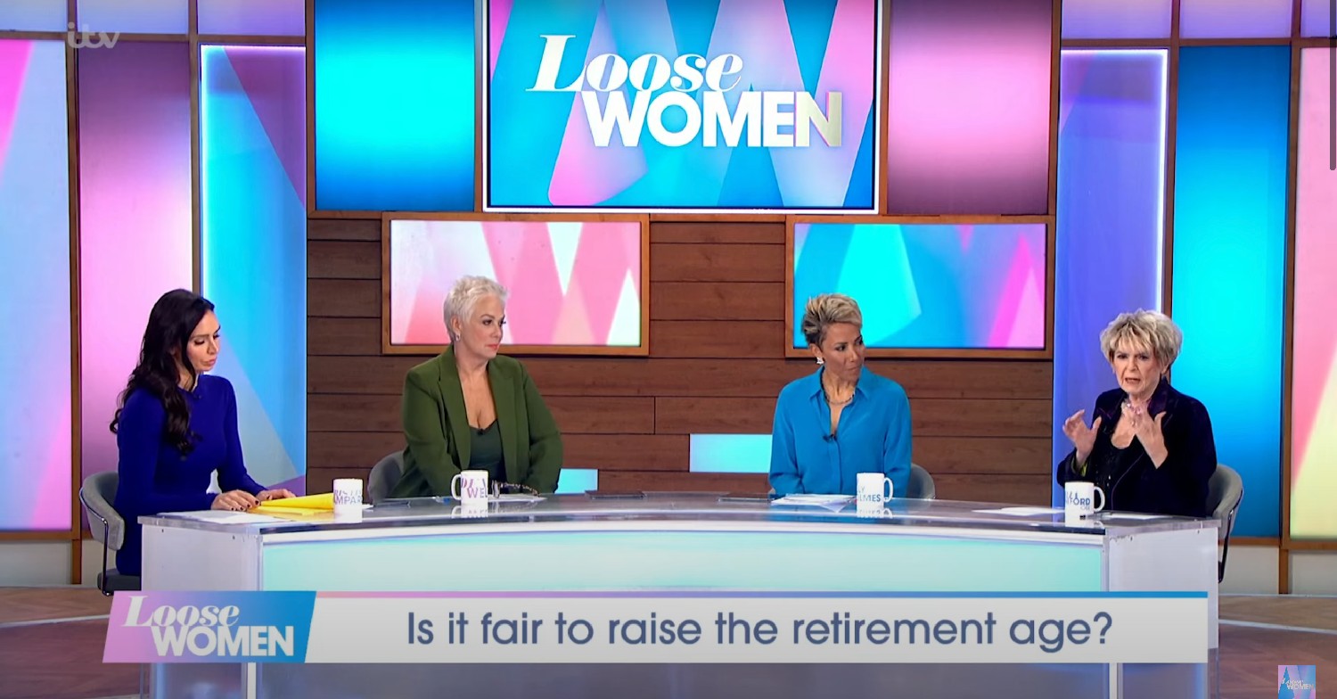 Christine Lampard, Denise Welch, Kelly Holmes, Gloria Hunniford on Loose Women today 