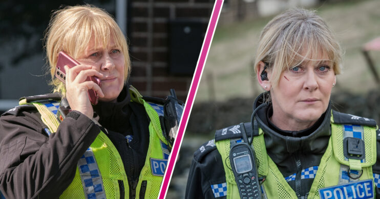 Catherine on the phone in Happy Valley