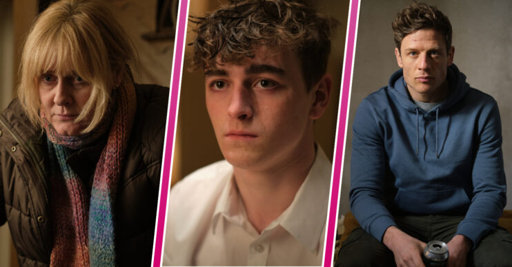 Catherine, Ryan and Tommy frown in Happy Valley series 3