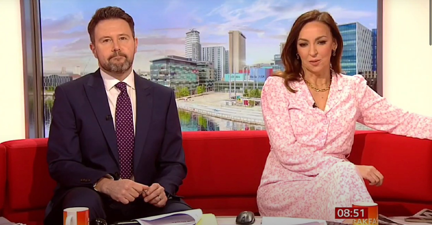 Jon Kay and Sally Nugent on BBC Breakfast today 