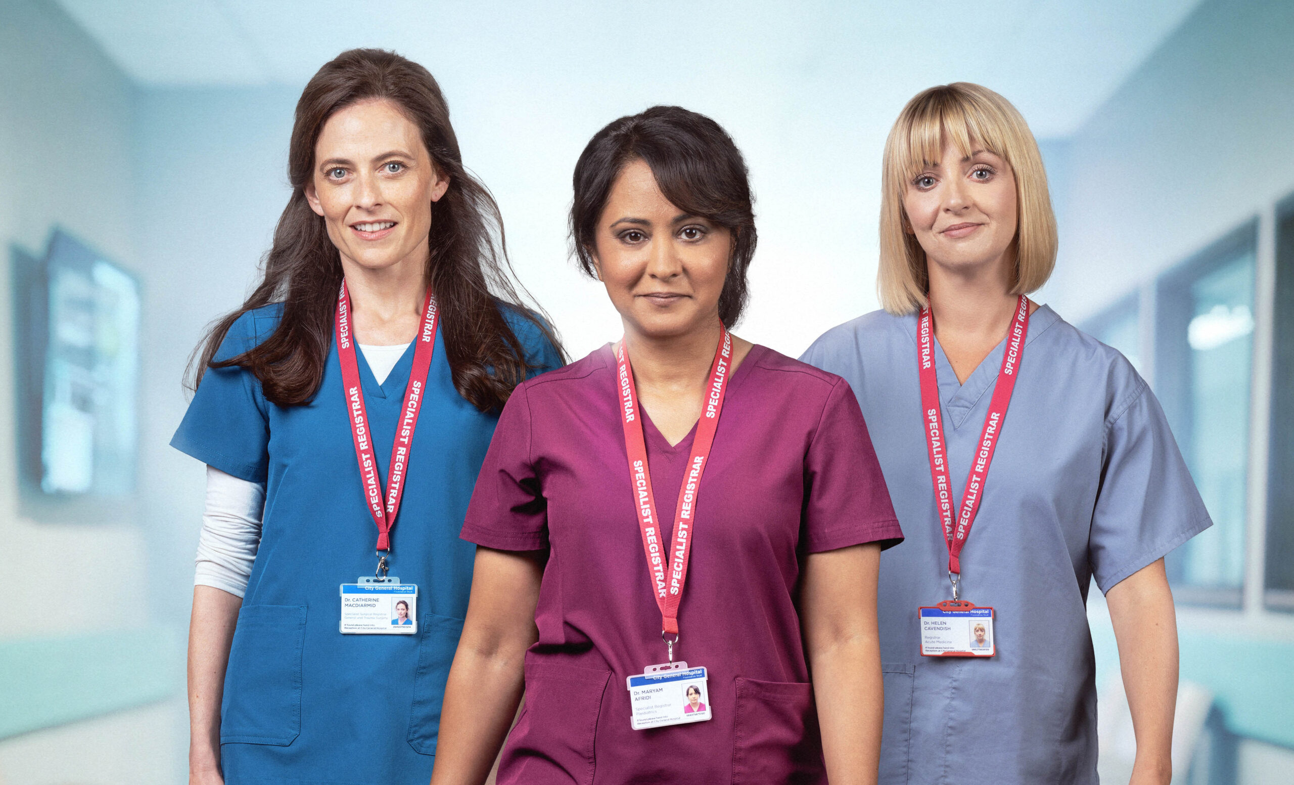 The cast of Maternal walk down the hospital ward