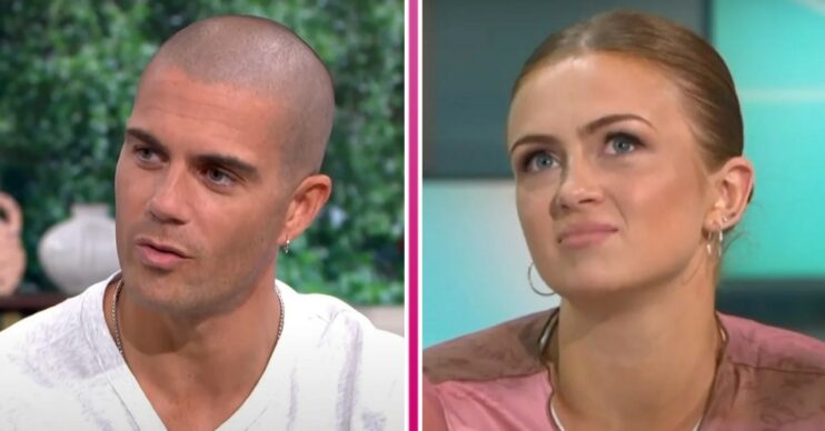 Max George and Maisie Smith during interviews