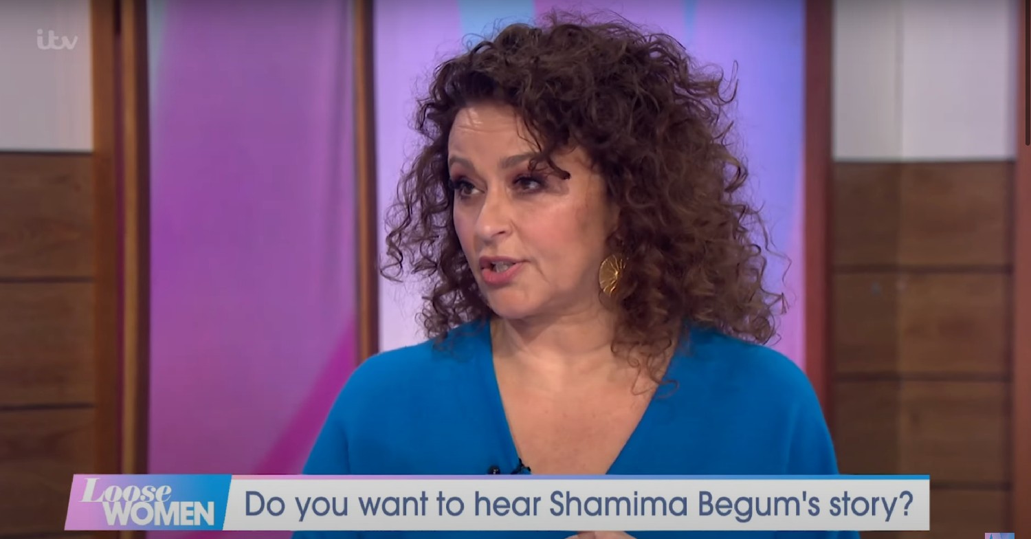 Nadia Sawalha on Loose Women today 
