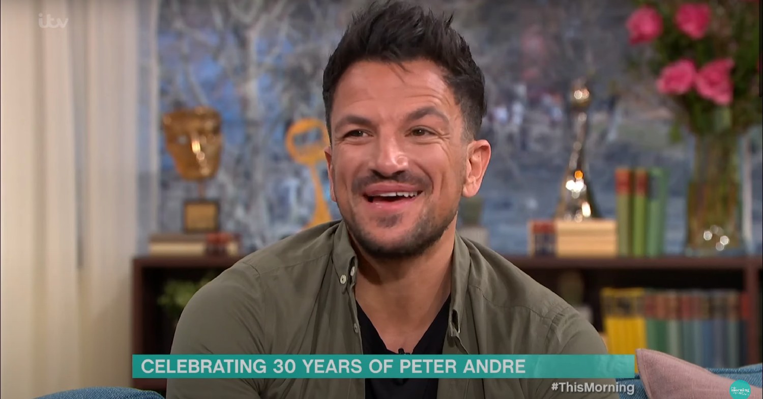 Peter Andre laughing on This Morning today 