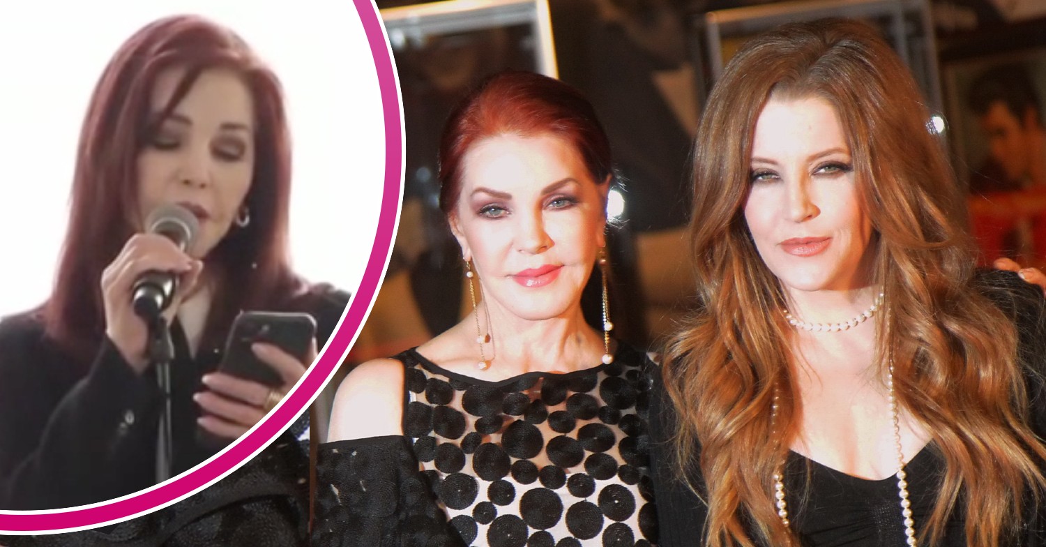 Pricilla Presley with Lisa Marie and at her funeral