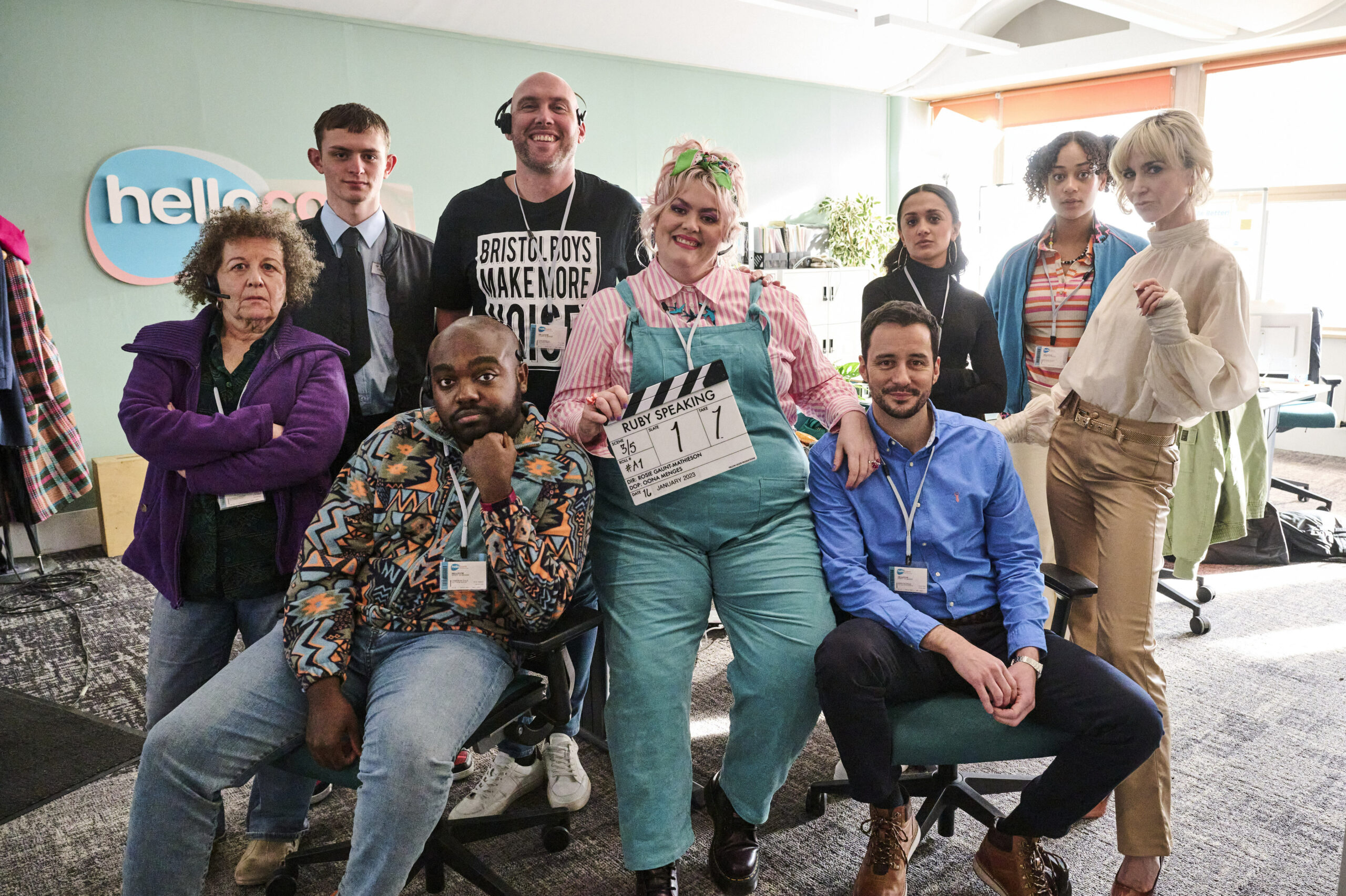 Nicky, Daniel, Jamal, Joe, Jayde, Sam, Amy-Leigh, Kiera and Katherine standing together in Ruby Speaking