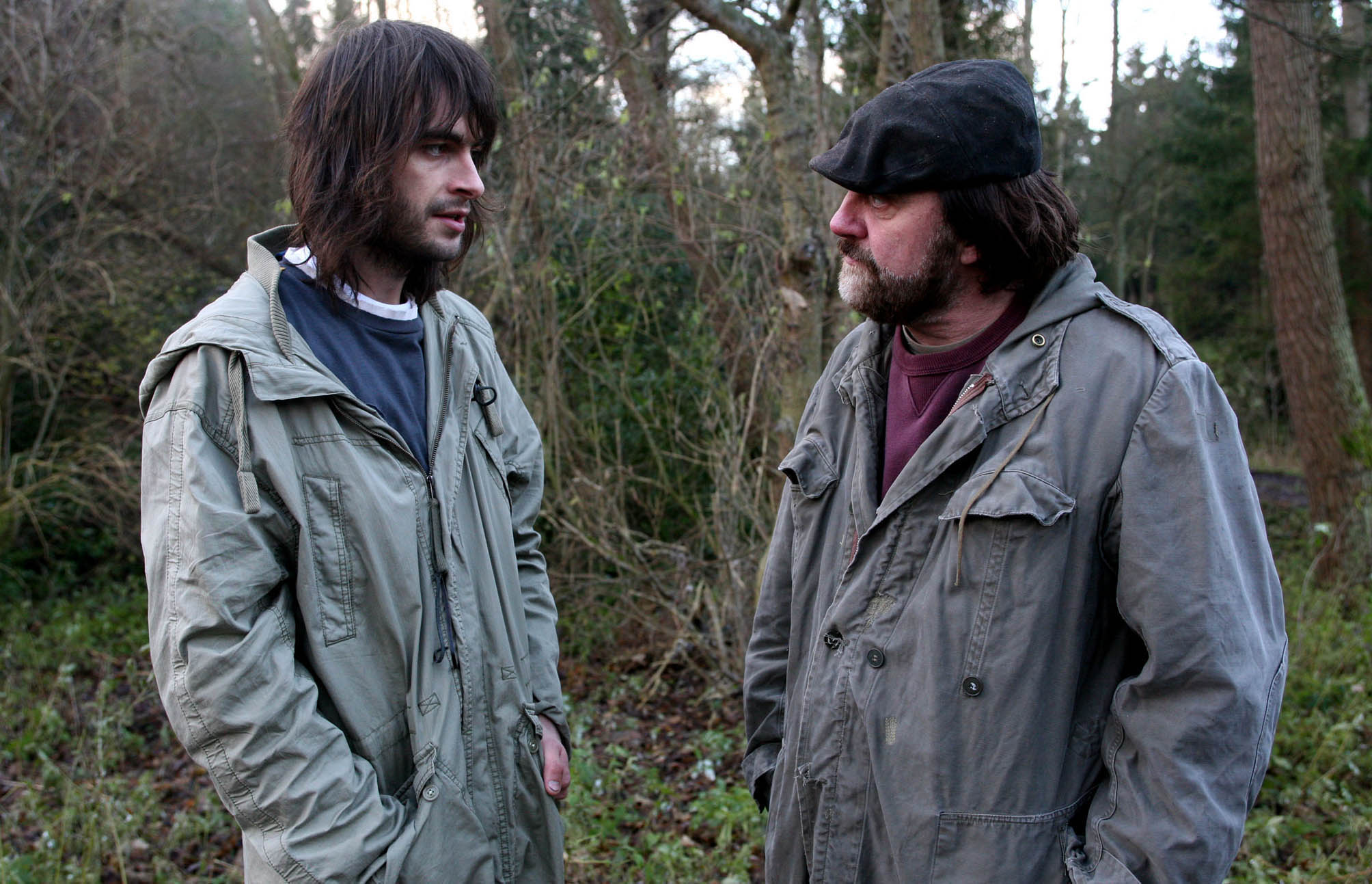 Eli looking worried at Zak Dingle in Emmerdale 