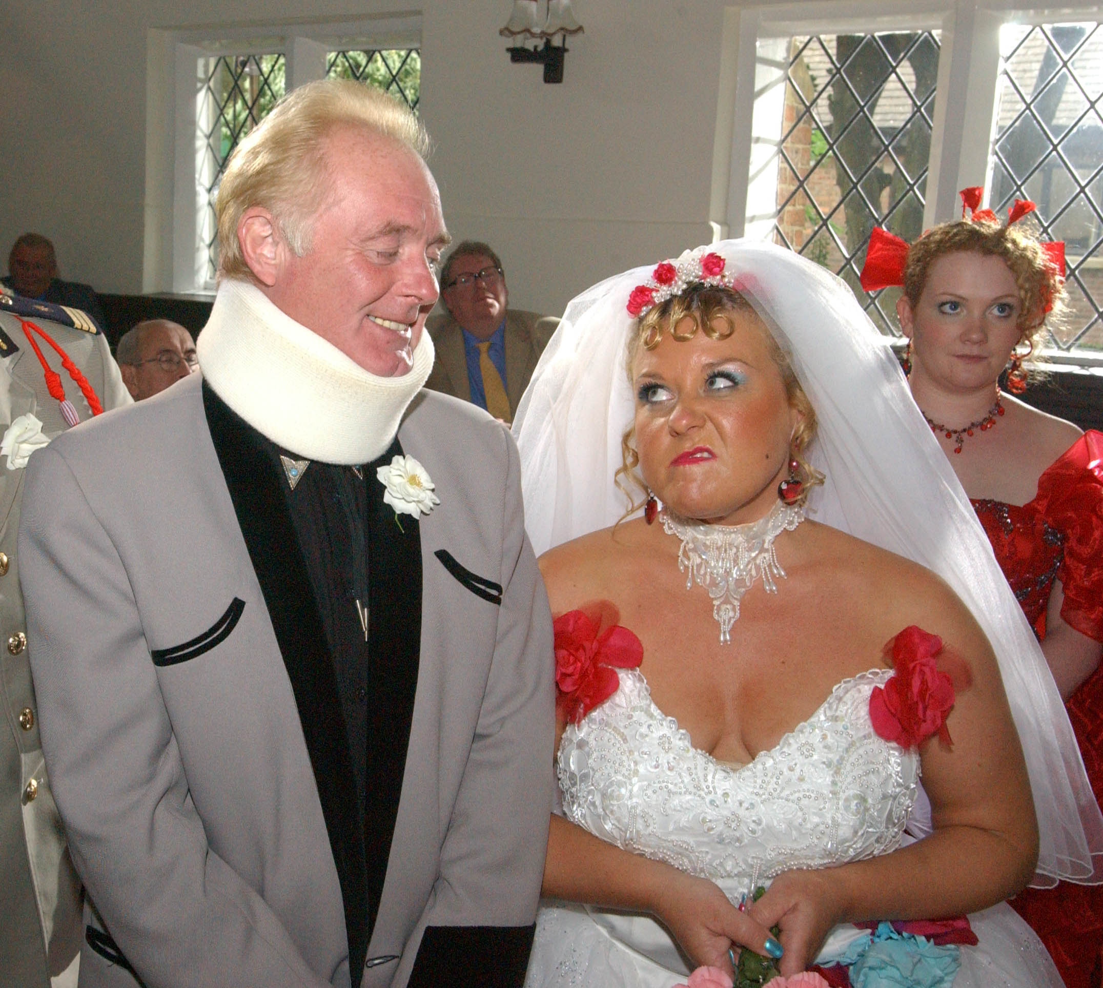 Cilla and Les Battersby Brown exchange vows at their disastrous wedding