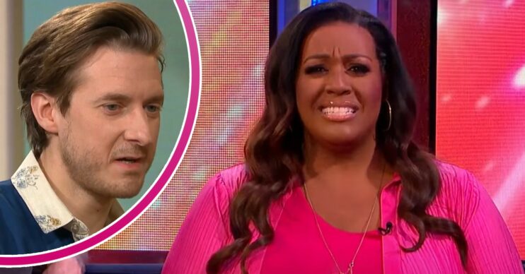 Alison Hammond cringing and Arthur Darvill talking on This Morning